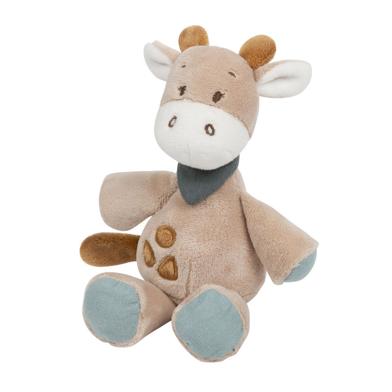  - luna et axel - peluche luna girafe vert marron 18 cm 